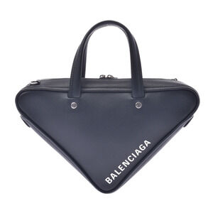 BALENCIAGA Triangle Duffle Bag XS Black Leather
